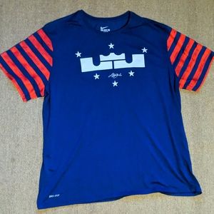 Nike LeBron James July 4th America dri fit t shirt